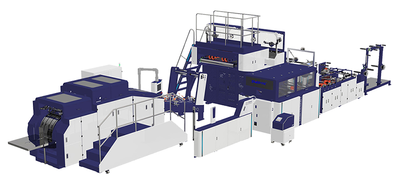 Máquina para bolsa con asa retorcida y plana
